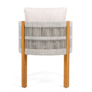 Outdoor Dining Chairs & Rope Handles (Set of 2) - Beige / Teak