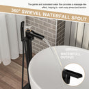 Freestanding Bathtub Faucet With Waterfall Tub Filler And Hand Shower