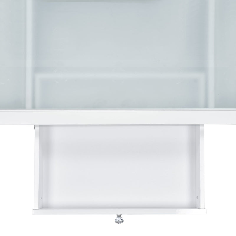 Jacey - Complete Vanity With Lightbulbs - Glossy White