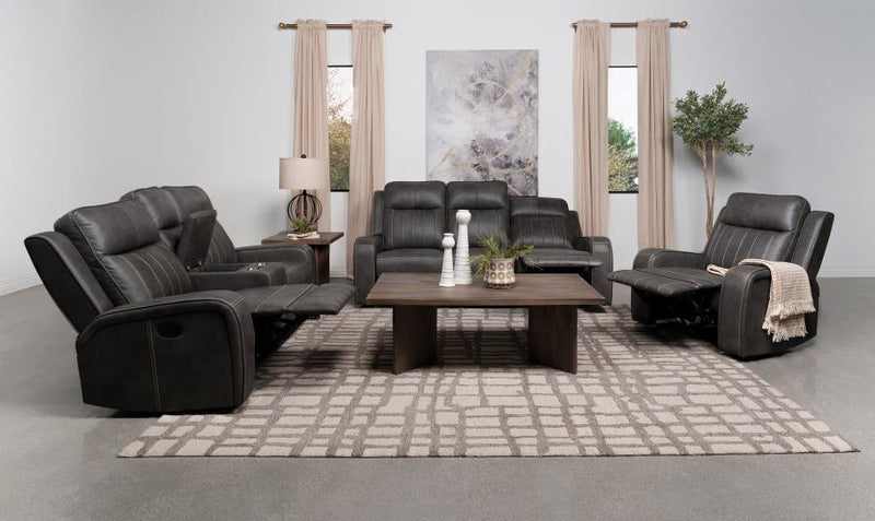 Raelynn - Upholstered Track Arm Recliner