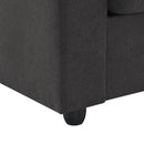 Modern Sectional Sofa, L-Shaped Couch Set With 2 Free Pillows, 4-Seat Polyester Fabric Couch Set With Convertible Ottoman For Living Room, Apartment, Office