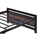 Metal and Wood Bed Frame with Headboard and Footboard ,Twin Size Platform Bed ,No Box Spring Needed, Easy to Assemble(BLACK)
