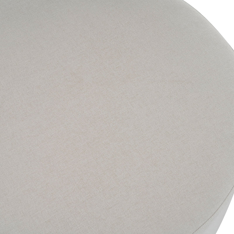 Round Ottoman, Minimalist Footstool - White