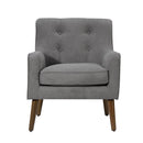 Ryder - Mid Century Modern Woven Fabric Tufted Armchair