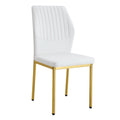 Luxury Simple Chair With Metal Gold Leg