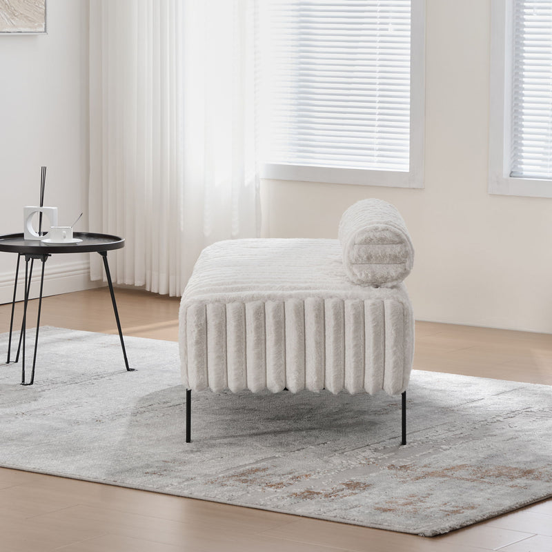 Mini Loveseat With Adjustable Backrest - Beige