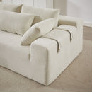Modern Chenille Upholstered Sectional Sofa Couch Set With 6 Pillows,Free Combination