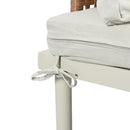 6 Piece Patio Set, Half Moon Outdoor Sectional Sofa With 2 High Low Coffee Tables, 4 Pillows & Cushions