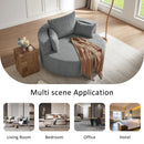 360° Swivel Accent Barrel Chair With 3 Removable Pillows For Living Room