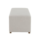 Simple Long Ottoman For Living Room - White
