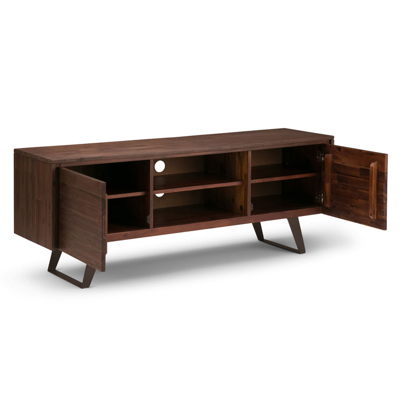 Lowry - TV Media Stand - Distressed Charcoal Brown