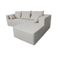 Modular Corner Sofa With Soft Linen Fabric