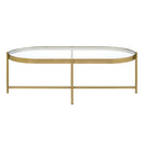 Charrot - Coffee Table - Clear Glass Top & Gold