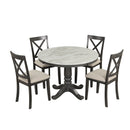 5 Pieces Dining Table And Chairs Set For 4 Persons, Kitchen Room Solid Wood Table With 4 Chairs