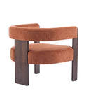Modern Upholstered Accent Arm Chair With Barrel Back Design