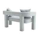 Modern Chenille Loveseat Sofa, Comfy Upholstered 2 Seater