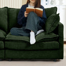 L Shaped Modular Sectional Sofa With Movable Ottoman, 3 Seater Comfortable Seating