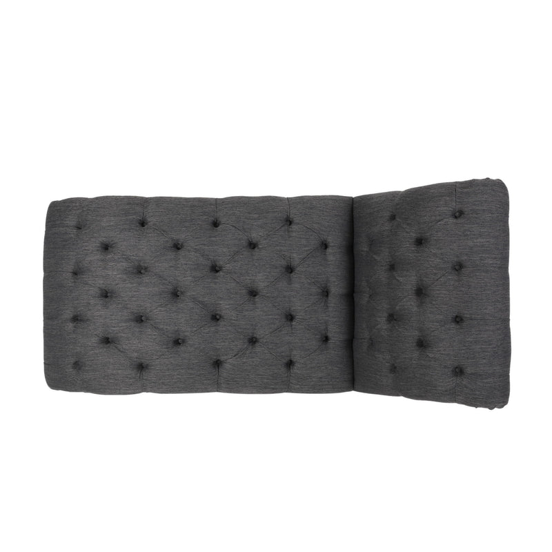 Chaise Lounge With Button Tufted Diamon Stitch