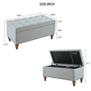 Upholstered Ottoman With Storage And Rivet Trim