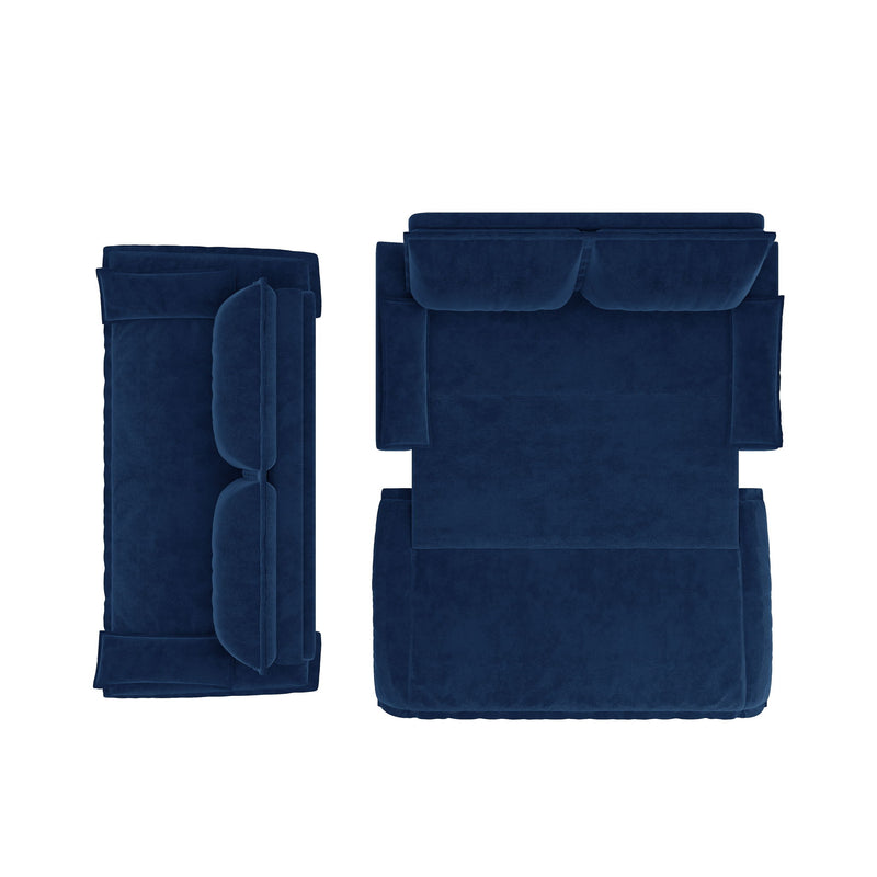 Queen Pull Out 3 In 1 Convertible Sleeper Sofa, Multi-Functional