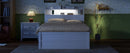 LED Platform Bed With Trundle With Storage Headboard With Drawers