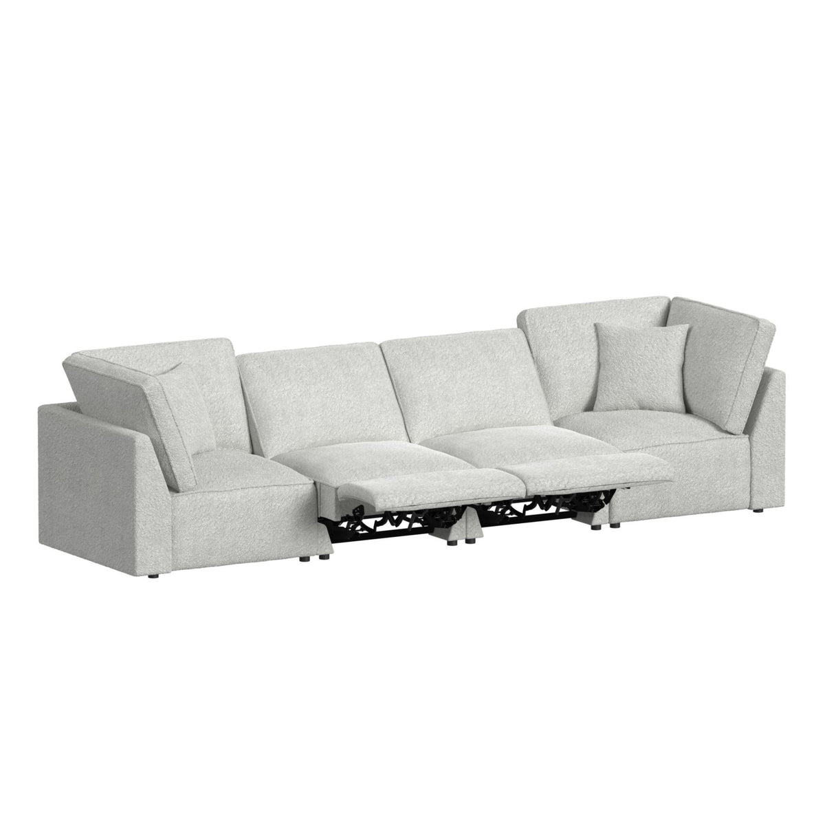 Normandy Motion Sectional in White by Elements International, view 4