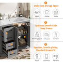 Bathroom Vanity With Sink, Soft Close Doors, Adjustable Shelf & 3 Drawers