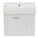 Modern Wall Mounted Bathroom Vanity With Sink, Soft Close Drawer, Adjustable Shelf, Toilet Paper Holder