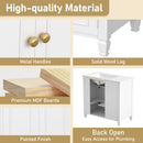 Modern Bathroom Vanity With Ceramic Sink, Freestanding, One Tip Out Drawer, 3 Side Drawers, Adjustable Shelf