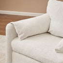 Swivel Modern Swivel Accent Chair Single Seater 360° Rotating For Living Room, Bedroom - Ivory White