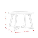 Cross - Round Dining Table - Dark Gray