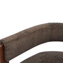 Modern Upholstered Accent Arm Chair With Barrel Back Design