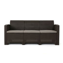 Outdoor 3 Seater Rattan Sofa With Water Resistant Cushions