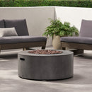 Round Iron Fire Pit With 40,000 Btu