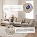 Oversized Sectional L Shaped Cloud Couch With USB Charging Port Cup Holder Deep And Wide Seat Sofa With Chaise Comfy