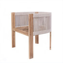 Matera - Patio Dining Chair (Set of 2) With Wraparound Back And Removable Cushion Cover - Teak / Beige