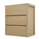 Freestanding Bathroom Vanity With Ceramic Sink, 2 Full Extension Drawers