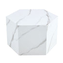 Modern Coffee Table With Complex Texture Patterns, Stylish And Durable Design - White