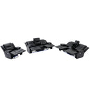 Home Theater Recliner Set Manual Recliner Chair With A LED Light Strip Two Built-In Cup Holders For Living Room