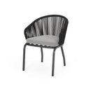Outdoor Wicker Chair With Powder Coated Iron Legs