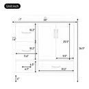 Bathroom Vanity With Sink, Soft Closing Doors & Drawers, Metal Handles