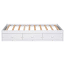 Twin Size Platform Storage Bed with 3 Drawers,White