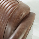 Brancaster - Loveseat - Retro Brown Top Grain Leather & Aluminum - Atlantic Fine Furniture Inc