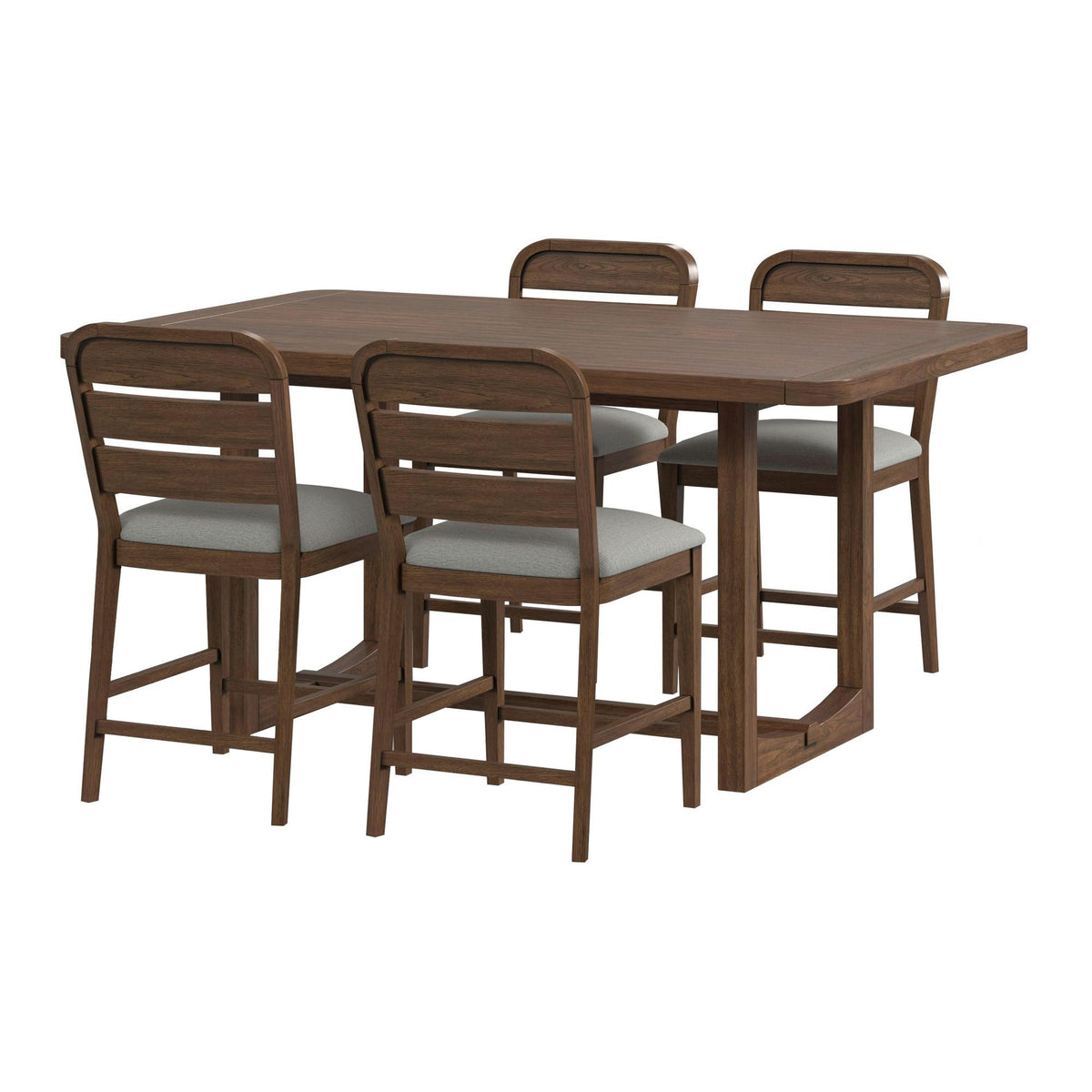 Glinda Counter Height Dining Set in Dark Brown by Elements International