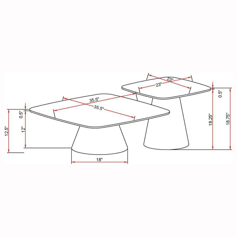 Eason - Cocktail Coffee Table Set