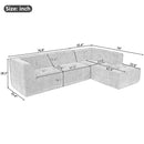 Modular Combination Living Room Sofa Set, Modern Minimalist Sofa, Living Room Upholstered Sofa Bed, Bedroom, 2 Pieces Computer Free Combination, L - Shaped