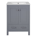 Bathroom Vanity With Integrated Undermount Ceramic Sink, 2 Doors And 1 Drawer, Soft Close Hinges
