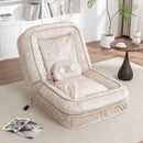 Upholstered Human Dog Bed And Pets, Bean Bag Floor Sofa With Massage Pillow, 5 Adjustable Positions & 2 Soft Pillows