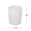 Outdoor Patio End Table - Antique White