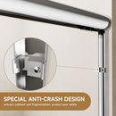Aluminum Frame Double Double Soft Close Shower Door, Tempered Glass And Dual Stainless Steel Handles